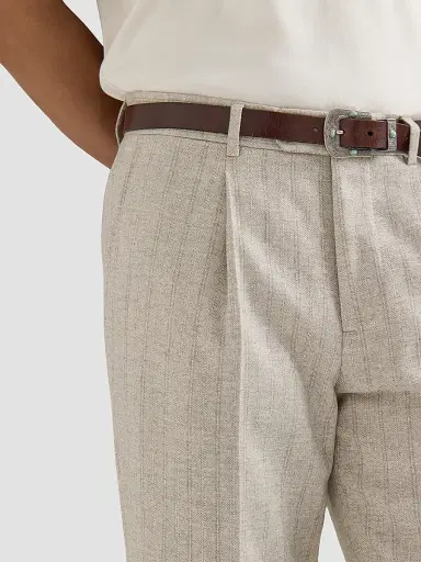 Brunello Cucinelli Men's Striped Cashmere and Silk Diagonal Flannel Trousers | Thumbnail 6 Brunello Cucinelli Men's Striped Cashmere and Silk Diagonal Flannel Trousers | Thumbnail 6