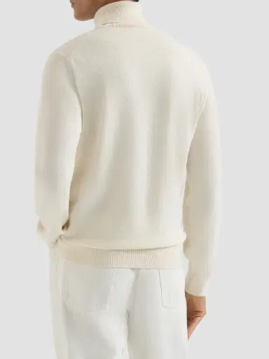 Brunello Cucinelli Men's Cashmere Turtleneck Sweater | Thumbnail 4 Brunello Cucinelli Men's Cashmere Turtleneck Sweater | Thumbnail 4