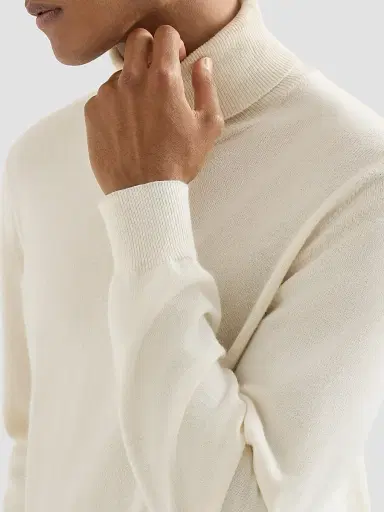 Brunello Cucinelli Men's Cashmere Turtleneck Sweater | Thumbnail 6 Brunello Cucinelli Men's Cashmere Turtleneck Sweater | Thumbnail 6