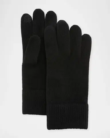 Bergdorf Goodman Cashmere Touchscreen Gloves | Thumbnail 2 Bergdorf Goodman Cashmere Touchscreen Gloves | Thumbnail 2