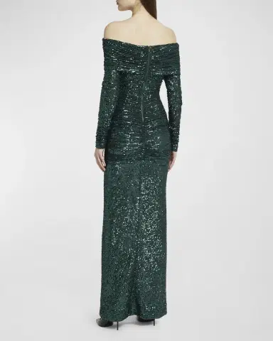 Dolce & Gabbana Sequin Off-Shoulder Column Gown | Thumbnail 4 Dolce & Gabbana Sequin Off-Shoulder Column Gown | Thumbnail 4
