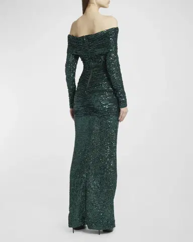 Dolce & Gabbana Sequin Off-Shoulder Column Gown | Thumbnail 5 Dolce & Gabbana Sequin Off-Shoulder Column Gown | Thumbnail 5