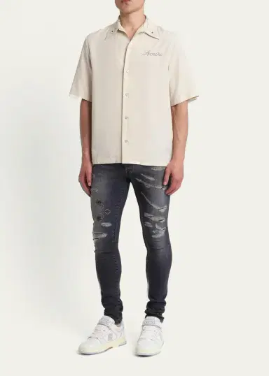AMIRI Men's Hollywood Studded Stretch Skinny Jeans | Thumbnail 2 AMIRI Men's Hollywood Studded Stretch Skinny Jeans | Thumbnail 2