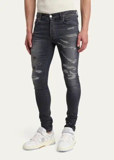 AMIRI Men's Hollywood Studded Stretch Skinny Jeans | Thumbnail 4 AMIRI Men's Hollywood Studded Stretch Skinny Jeans | Thumbnail 4