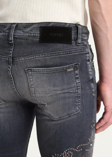AMIRI Men's Hollywood Studded Stretch Skinny Jeans | Thumbnail 5 AMIRI Men's Hollywood Studded Stretch Skinny Jeans | Thumbnail 5