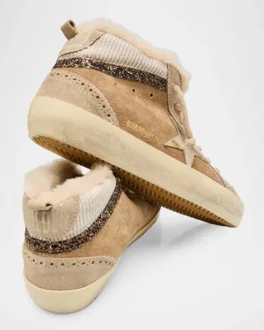 Golden Goose Mid Star Shearling-Lined Suede Wing-Tip Sneakers | Thumbnail 5 Golden Goose Mid Star Shearling-Lined Suede Wing-Tip Sneakers | Thumbnail 5
