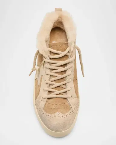 Golden Goose Mid Star Shearling-Lined Suede Wing-Tip Sneakers | Thumbnail 6 Golden Goose Mid Star Shearling-Lined Suede Wing-Tip Sneakers | Thumbnail 6