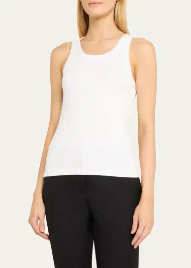 Vince Scoop-Neck Ribbed Tank Top | Thumbnail 4 Vince Scoop-Neck Ribbed Tank Top | Thumbnail 4