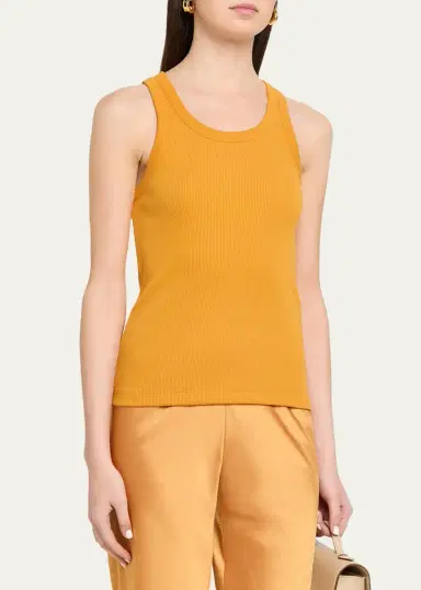 Vince Scoop-Neck Ribbed Tank Top | Thumbnail 8 Vince Scoop-Neck Ribbed Tank Top | Thumbnail 8