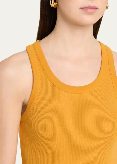 Vince Scoop-Neck Ribbed Tank Top | Thumbnail 9 Vince Scoop-Neck Ribbed Tank Top | Thumbnail 9