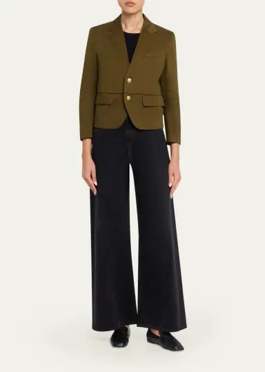 R13 Pleated Boyfriend Blazer | Thumbnail 2 R13 Pleated Boyfriend Blazer | Thumbnail 2