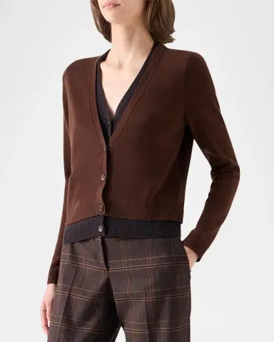 Akris punto Wool-Cashmere V-Neck Cardigan | Thumbnail 6 Akris punto Wool-Cashmere V-Neck Cardigan | Thumbnail 6