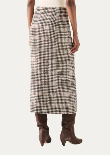 Akris punto Houndstooth Check Midi Wrap Skirt | Thumbnail 3 Akris punto Houndstooth Check Midi Wrap Skirt | Thumbnail 3