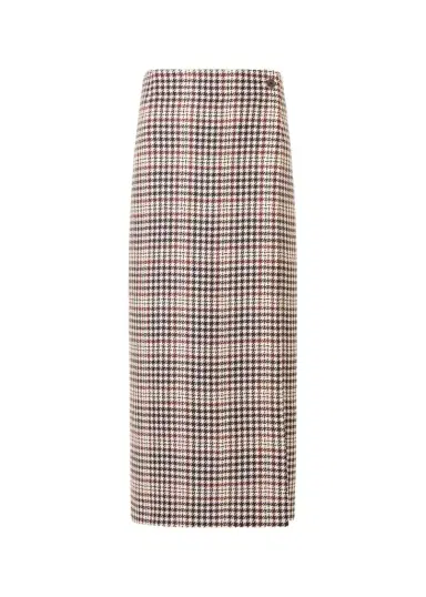 Akris punto Houndstooth Check Midi Wrap Skirt | Thumbnail 1 Akris punto Houndstooth Check Midi Wrap Skirt | Thumbnail 1
