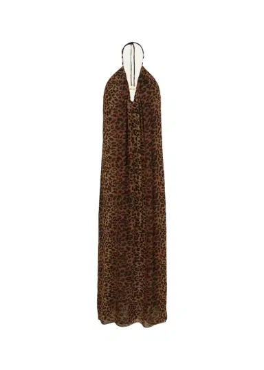 ViX Tammy Leopard-Print Halter Maxi Dress | Thumbnail 1 ViX Tammy Leopard-Print Halter Maxi Dress | Thumbnail 1