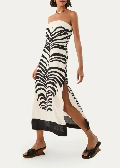 ViX Penelope Leaf-Print Linen-Blend Midi Dress | Thumbnail 2 ViX Penelope Leaf-Print Linen-Blend Midi Dress | Thumbnail 2