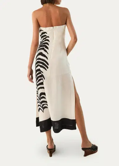 ViX Penelope Leaf-Print Linen-Blend Midi Dress | Thumbnail 3 ViX Penelope Leaf-Print Linen-Blend Midi Dress | Thumbnail 3