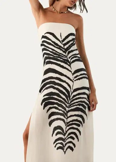 ViX Penelope Leaf-Print Linen-Blend Midi Dress | Thumbnail 4 ViX Penelope Leaf-Print Linen-Blend Midi Dress | Thumbnail 4