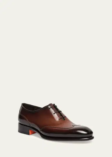 Santoni Men's People Wingtip Leather Oxfords | Thumbnail 2 Santoni Men's People Wingtip Leather Oxfords | Thumbnail 2