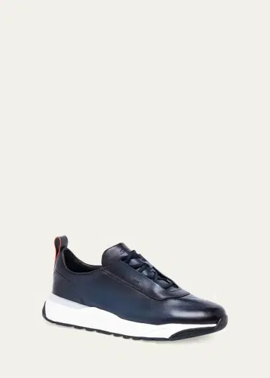 Santoni Men's Innova Velatura Leather Sneakers | Thumbnail 2 Santoni Men's Innova Velatura Leather Sneakers | Thumbnail 2