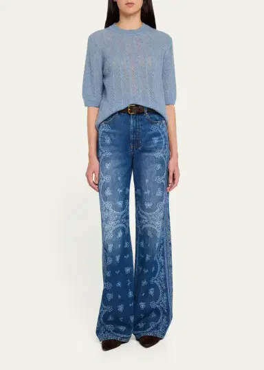 Veronica Beard Taylor High-Rise Wide-Leg Jeans | Thumbnail 2 Veronica Beard Taylor High-Rise Wide-Leg Jeans | Thumbnail 2