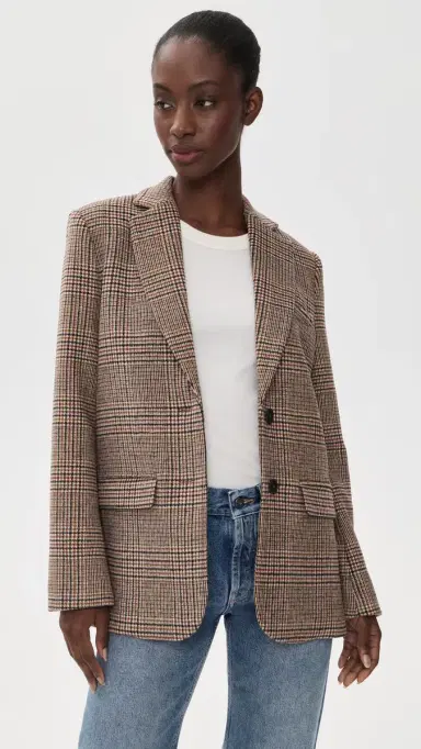 Favorite Daughter The Dean Blazer Brown Glen Plaid | Thumbnail 2 Favorite Daughter The Dean Blazer Brown Glen Plaid | Thumbnail 2