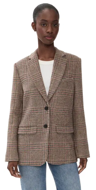 Favorite Daughter The Dean Blazer Brown Glen Plaid | Thumbnail 1 Favorite Daughter The Dean Blazer Brown Glen Plaid | Thumbnail 1