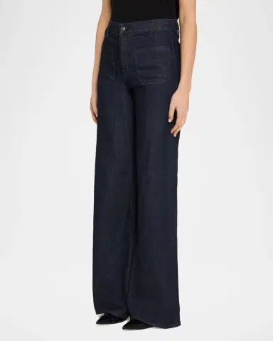 Nili Lotan Florence Denim Flare Jeans | Thumbnail 4 Nili Lotan Florence Denim Flare Jeans | Thumbnail 4