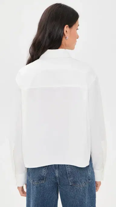 Anine Bing Scott Cropped Shirt | Thumbnail 3 Anine Bing Scott Cropped Shirt | Thumbnail 3