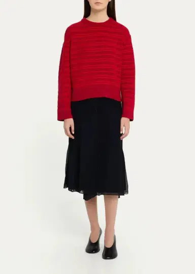 Proenza Schouler Pandora Striped Wool-Blend Sweater | Thumbnail 2 Proenza Schouler Pandora Striped Wool-Blend Sweater | Thumbnail 2