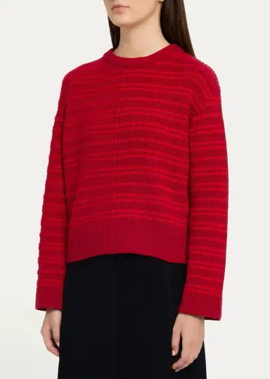 Proenza Schouler Pandora Striped Wool-Blend Sweater | Thumbnail 4 Proenza Schouler Pandora Striped Wool-Blend Sweater | Thumbnail 4