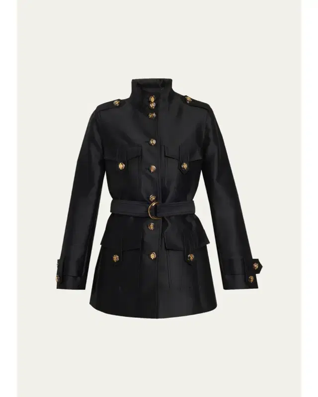 Valiant Utility Wool-Silk Belted Coat Valiant Utility Wool-Silk Belted Coat