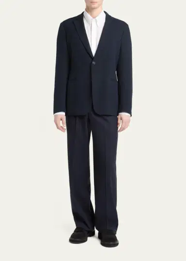 Giorgio Armani Men's Jacquard Chevron Blazer | Thumbnail 2 Giorgio Armani Men's Jacquard Chevron Blazer | Thumbnail 2
