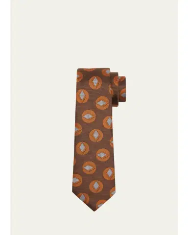 Giorgio Armani Men's Retro Circle Silk Tie | Thumbnail 1 Giorgio Armani Men's Retro Circle Silk Tie | Thumbnail 1