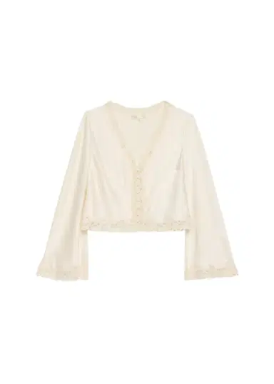 LoveShackFancy Fioretta Lace-Trim Satin Top | Thumbnail 1 LoveShackFancy Fioretta Lace-Trim Satin Top | Thumbnail 1
