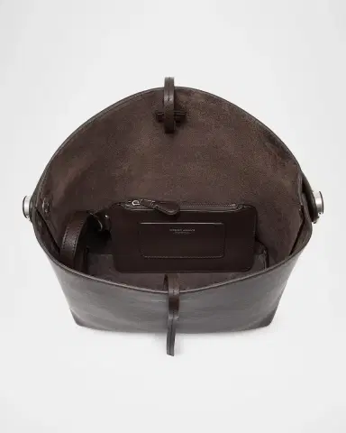 Giorgio Armani Small Leather Bucket Crossbody Bag | Thumbnail 3 Giorgio Armani Small Leather Bucket Crossbody Bag | Thumbnail 3