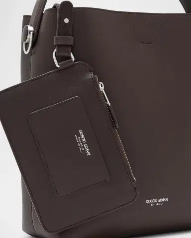 Giorgio Armani Small Leather Bucket Crossbody Bag | Thumbnail 4 Giorgio Armani Small Leather Bucket Crossbody Bag | Thumbnail 4