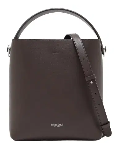 Giorgio Armani Small Leather Bucket Crossbody Bag | Thumbnail 1 Giorgio Armani Small Leather Bucket Crossbody Bag | Thumbnail 1
