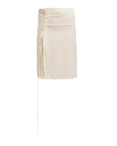 FERRAGAMO Lace-Up Satin Knee-Length Skirt | Thumbnail 1 FERRAGAMO Lace-Up Satin Knee-Length Skirt | Thumbnail 1