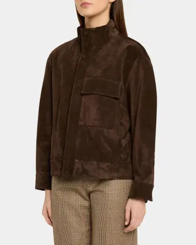 Nili Lotan Dominic Calfskin Suede Jacket | Thumbnail 4 Nili Lotan Dominic Calfskin Suede Jacket | Thumbnail 4