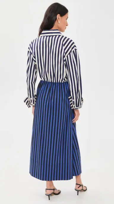 SIMONMILLER Inna Poplin Maxi Dress Cobalt Stripe Combo | Thumbnail 3 SIMONMILLER Inna Poplin Maxi Dress Cobalt Stripe Combo | Thumbnail 3