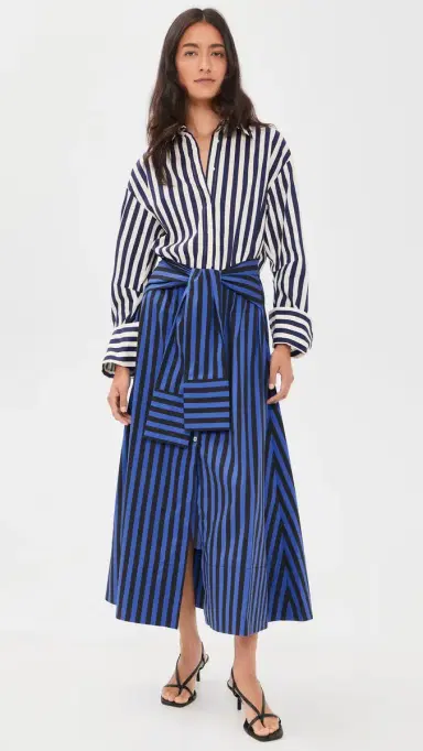SIMONMILLER Inna Poplin Maxi Dress Cobalt Stripe Combo | Thumbnail 5 SIMONMILLER Inna Poplin Maxi Dress Cobalt Stripe Combo | Thumbnail 5