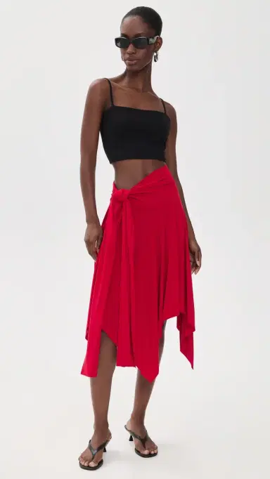 Norma Kamali Convertible Dress Tiger Red | Thumbnail 5 Norma Kamali Convertible Dress Tiger Red | Thumbnail 5