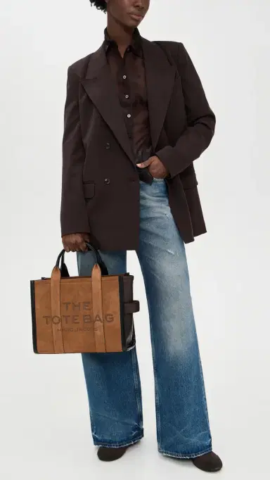 Marc Jacobs The Suede Medium Tote Bag Copper One Size | Thumbnail 3 Marc Jacobs The Suede Medium Tote Bag Copper One Size | Thumbnail 3