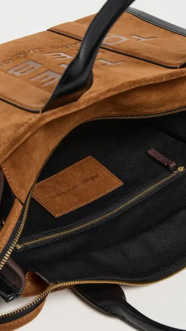 Marc Jacobs The Suede Medium Tote Bag Copper One Size | Thumbnail 6 Marc Jacobs The Suede Medium Tote Bag Copper One Size | Thumbnail 6