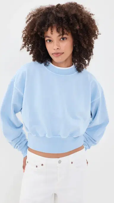 SLVRLAKE Crop Crew weatshirt kyline Blue | Thumbnail 2 SLVRLAKE Crop Crew weatshirt kyline Blue | Thumbnail 2
