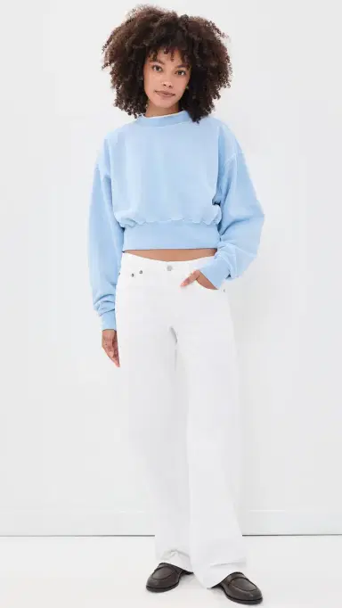 SLVRLAKE Crop Crew weatshirt kyline Blue | Thumbnail 5 SLVRLAKE Crop Crew weatshirt kyline Blue | Thumbnail 5