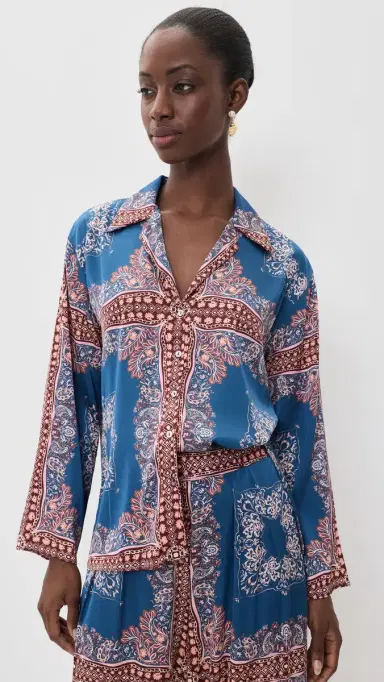 Misa Isme Bandana Button Down Shirt | Thumbnail 2 Misa Isme Bandana Button Down Shirt | Thumbnail 2