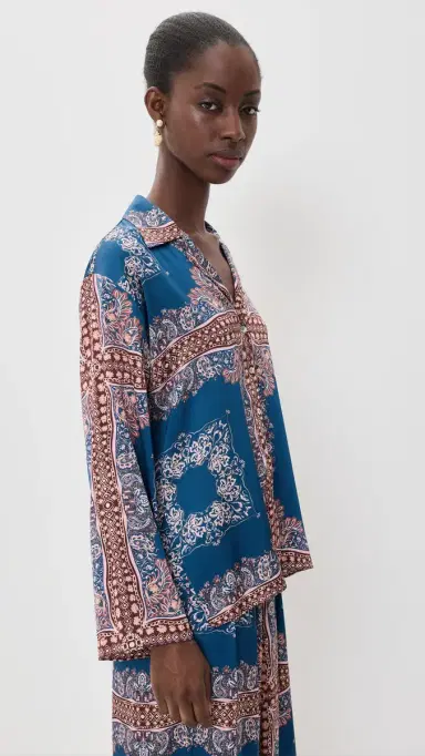 Misa Isme Bandana Button Down Shirt | Thumbnail 4 Misa Isme Bandana Button Down Shirt | Thumbnail 4