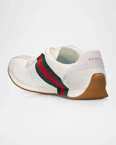 Gucci Men's Tempo Suede Low-Top Sneakers | Thumbnail 4 Gucci Men's Tempo Suede Low-Top Sneakers | Thumbnail 4
